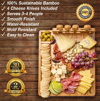Thumbnail for Bamboo Cheese Board and Knife Set