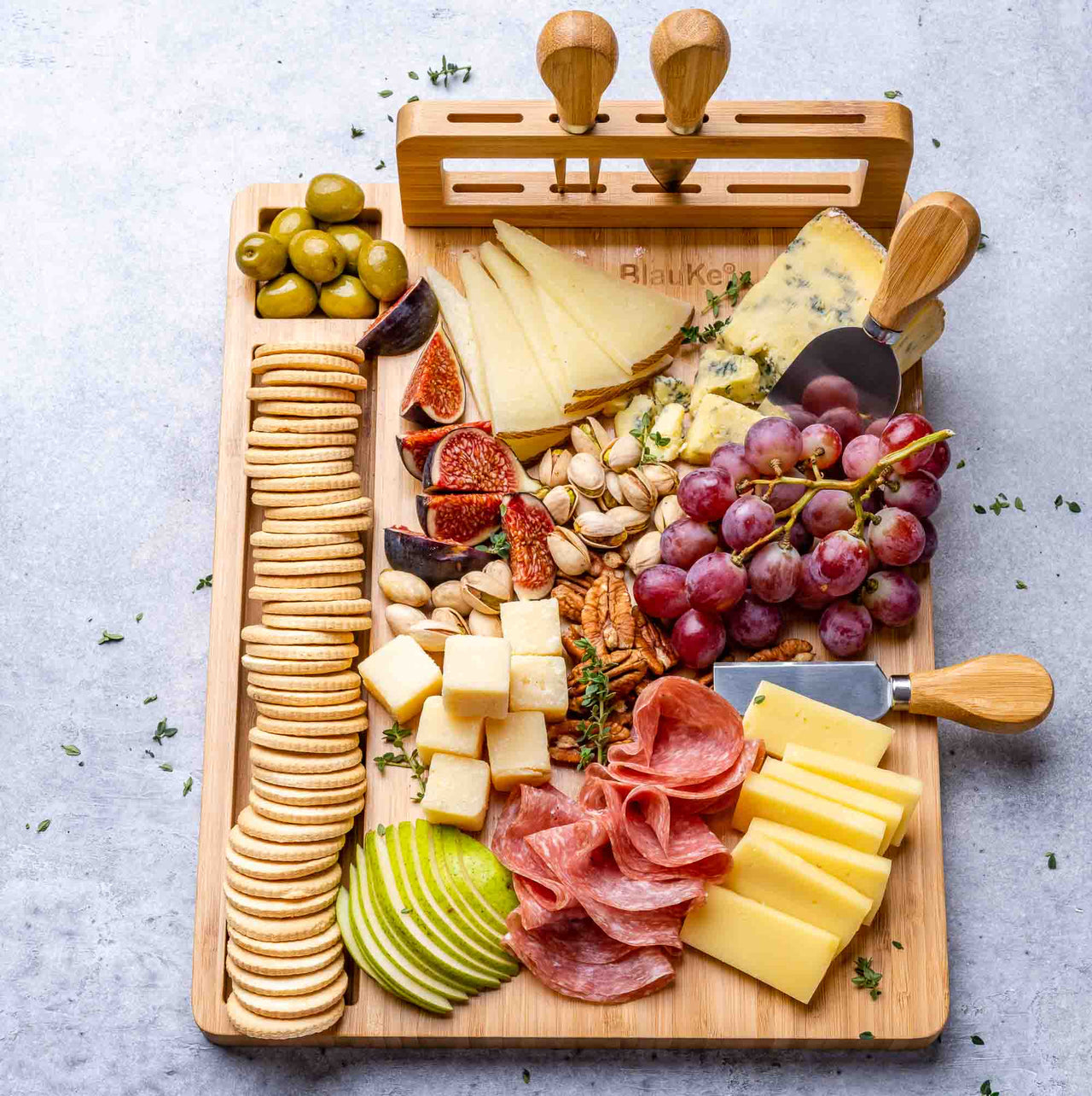 Bamboo Cheese Board and Knife Set