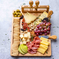 Thumbnail for Bamboo Cheese Board and Knife Set