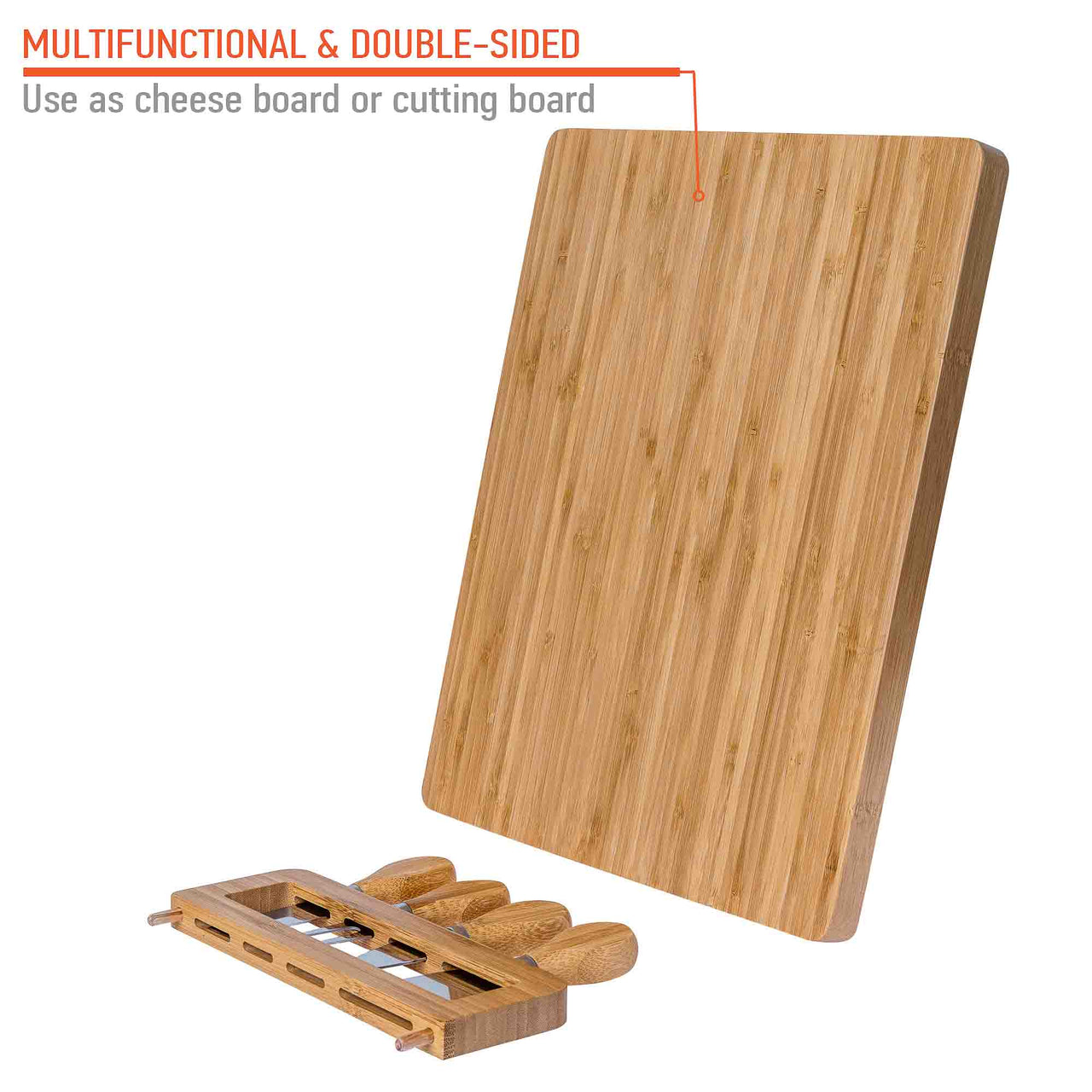 Bamboo Cheese Board and Knife Set