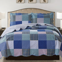 Thumbnail for Suzy 3 Piece Quilt Set - Blue