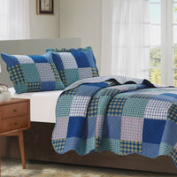 Thumbnail for Suzy 3 Piece Quilt Set - Blue