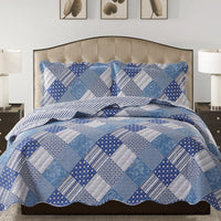 Thumbnail for Jennifer 3 Piece Quilt Set - Blue