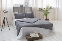 Thumbnail for White linen flat bedsheet
