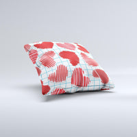 Thumbnail for Doodle-Hearts ink-Fuzed Decorative Throw Pillow