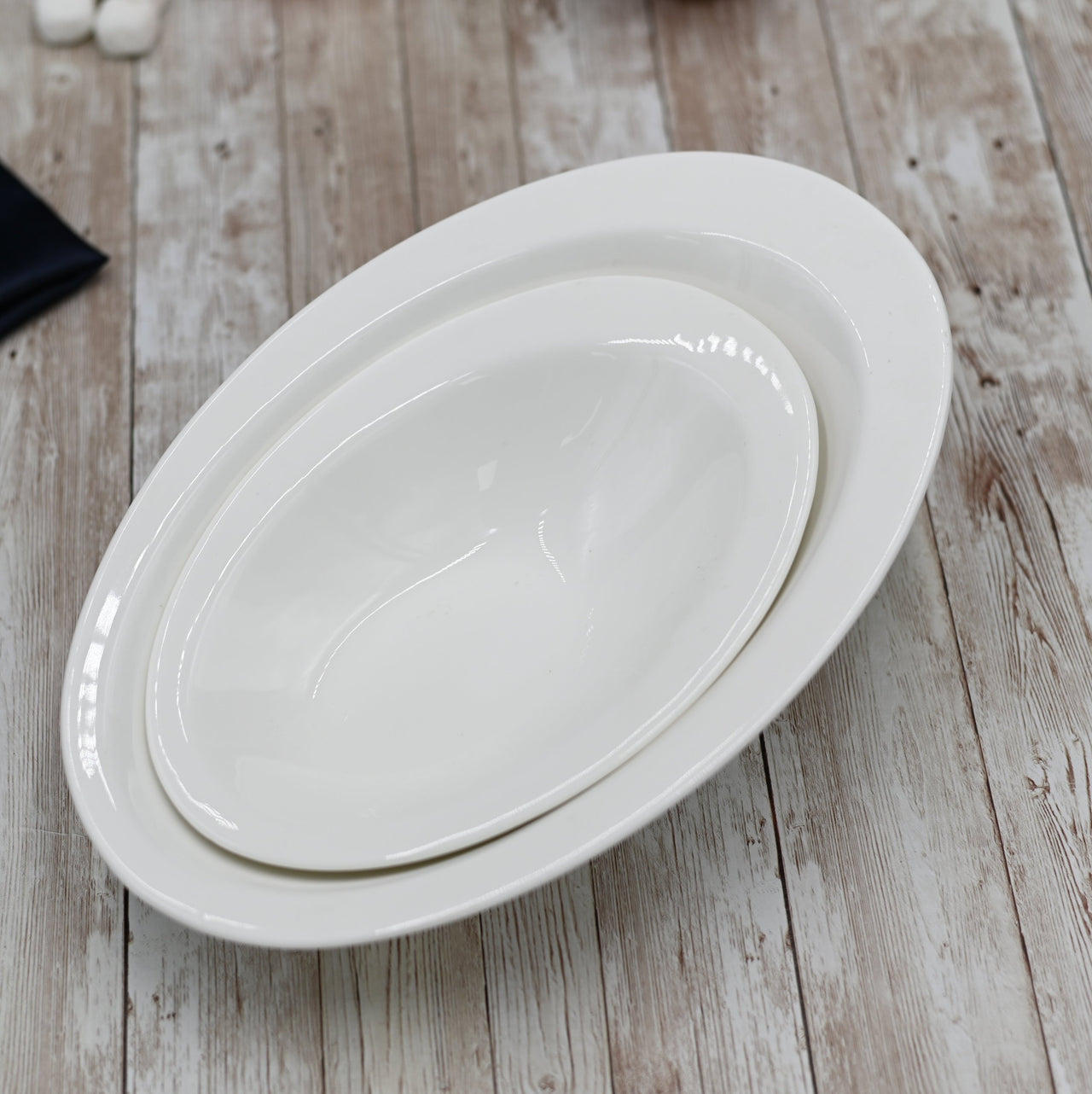 White Ceaser Salad Bowl 11" inch
