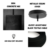 Thumbnail for DARK GRAY Concrete Pendant Light