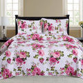 Cynthia - 3 Piece Quilt Set - Fuschia