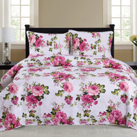 Thumbnail for Cynthia - 3 Piece Quilt Set - Fuschia