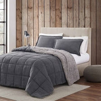 Thumbnail for Reversible Micro Suede Comforter Set in Gray