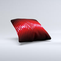 Thumbnail for Glowing Red Wiggly Line Ink-Fuzed Decorative Throw Pillow