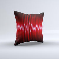 Thumbnail for Glowing Red Wiggly Line Ink-Fuzed Decorative Throw Pillow