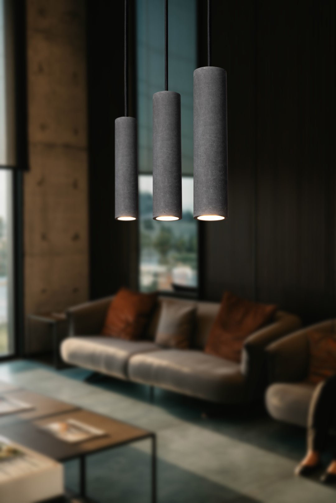 GRAY Concrete Pendant Light