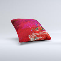 Thumbnail for Abstract Paint Ink-Fuzed Decorative Throw Pillow