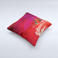 Thumbnail for Abstract Paint Ink-Fuzed Decorative Throw Pillow