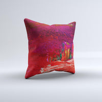 Thumbnail for Abstract Paint Ink-Fuzed Decorative Throw Pillow