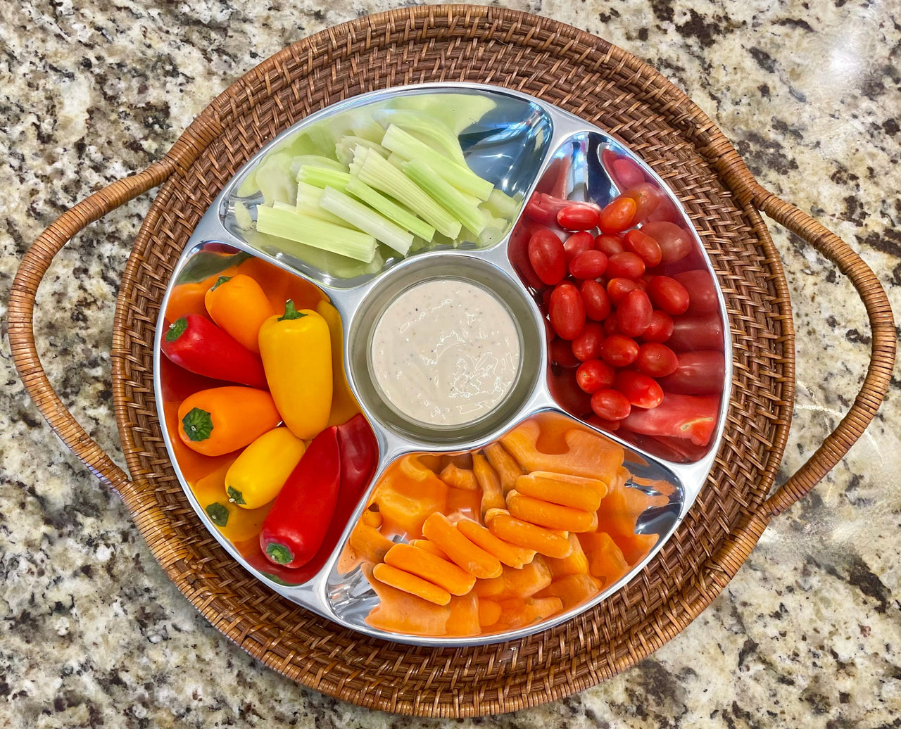5-Section Snack / Salsa Serving Platter