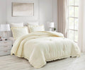 3-Piece Comforter Set with Ruffled Edge