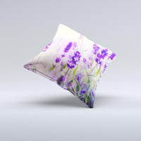 Thumbnail for Lavender Flower Bed ink-Fuzed Decorative Throw Pillow