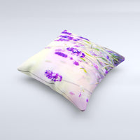 Thumbnail for Lavender Flower Bed ink-Fuzed Decorative Throw Pillow