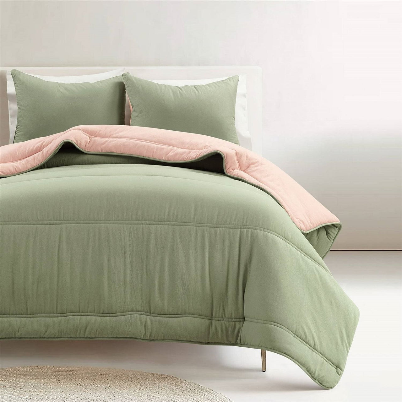 Soft Lightweight Reversible Quilted Comforter Set