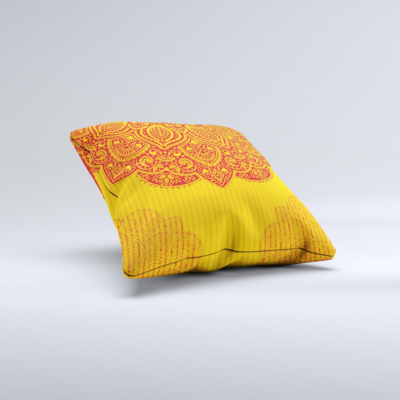 Abstract Seamless Pattern Ink-Fuzed Decorative Throw Pillow