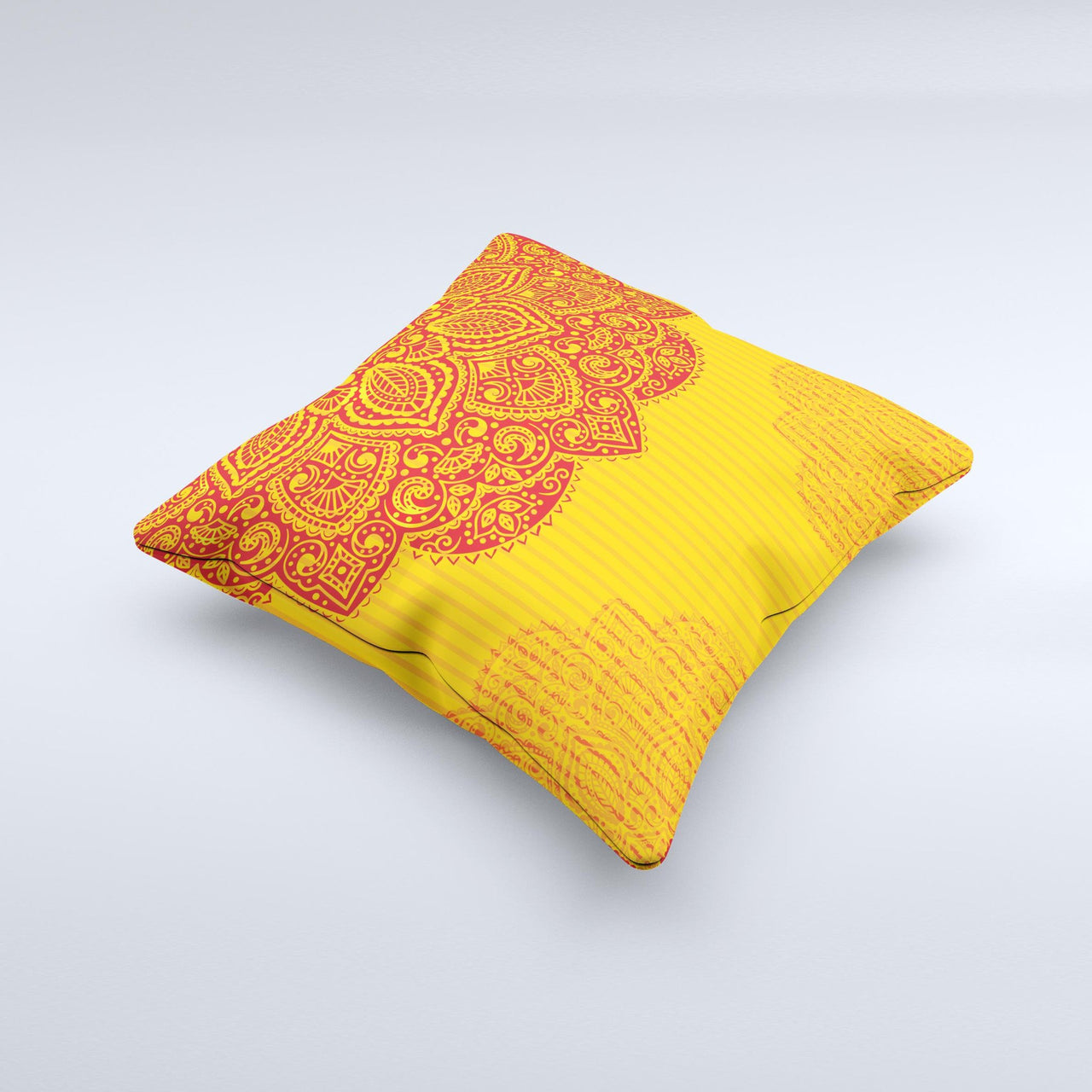 Abstract Seamless Pattern Ink-Fuzed Decorative Throw Pillow