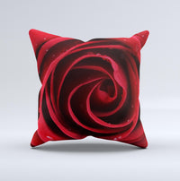 Thumbnail for Layered Red Rose Ink-Fuzed Decorative Throw Pillow