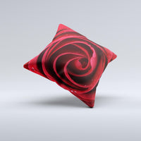 Thumbnail for Layered Red Rose Ink-Fuzed Decorative Throw Pillow