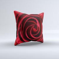 Thumbnail for Layered Red Rose Ink-Fuzed Decorative Throw Pillow