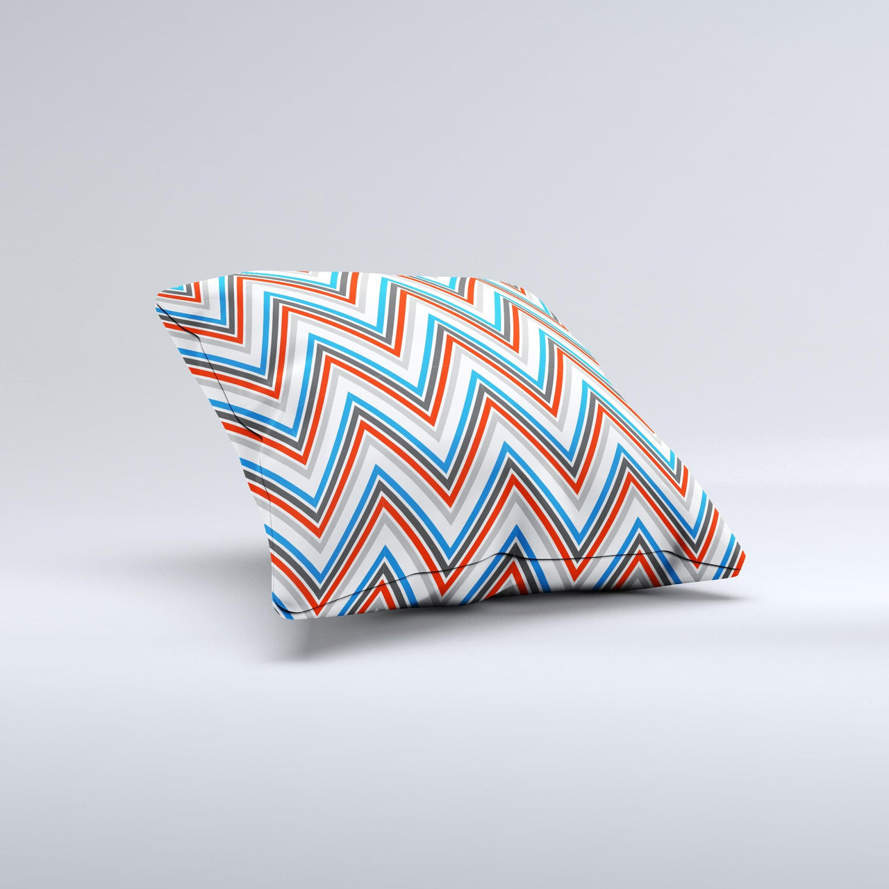 Sharp Chevron Pattern Ink-Fuzed Decorative Throw Pillow