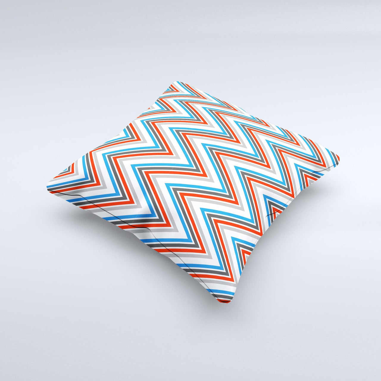 Sharp Chevron Pattern Ink-Fuzed Decorative Throw Pillow