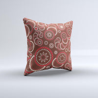 Thumbnail for Red & Brown Creative Flower Pattern  Ink-Fuzed Decorative Throw Pillow