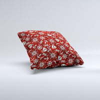 Thumbnail for Red Nautica Collage Ink-Fuzed Decorative Throw Pillow