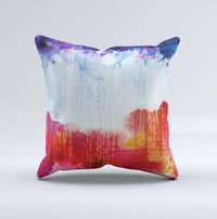 Thumbnail for The Red White & Blue Paint Splotches ink-Fuzed Decorative Throw Pillow
