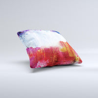 Thumbnail for The Red White & Blue Paint Splotches ink-Fuzed Decorative Throw Pillow