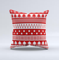 Thumbnail for Red and White Christmas Pattern  Ink-Fuzed Decorative Throw Pillow