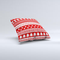Thumbnail for Red and White Christmas Pattern  Ink-Fuzed Decorative Throw Pillow