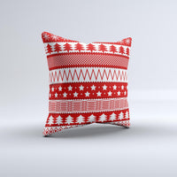Thumbnail for Red and White Christmas Pattern  Ink-Fuzed Decorative Throw Pillow