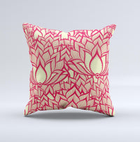 Thumbnail for Sketched Red and Yellow Flowers  Ink-Fuzed Decorative Throw Pillow