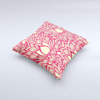 Thumbnail for Sketched Red and Yellow Flowers  Ink-Fuzed Decorative Throw Pillow