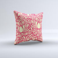 Thumbnail for Sketched Red and Yellow Flowers  Ink-Fuzed Decorative Throw Pillow