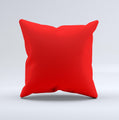 Solid Red  Ink-Fuzed Decorative Throw Pillow