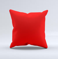 Thumbnail for Solid Red Ink-Fuzed Decorative Throw Pillow