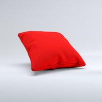 Thumbnail for Solid Red Ink-Fuzed Decorative Throw Pillow