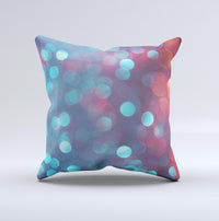 Thumbnail for The Unfocused Blue and Red Orbs ink-Fuzed Decorative Throw Pillow