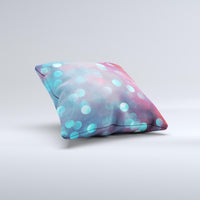 Thumbnail for The Unfocused Blue and Red Orbs ink-Fuzed Decorative Throw Pillow