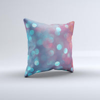 Thumbnail for The Unfocused Blue and Red Orbs ink-Fuzed Decorative Throw Pillow