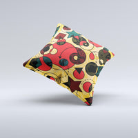 Thumbnail for Vintage Red and Tan Abstarct Shapes Ink-Fuzed Decorative Throw Pillow