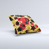 Thumbnail for Vintage Red and Tan Abstarct Shapes Ink-Fuzed Decorative Throw Pillow